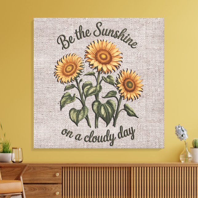 Idén ska vara solljus-citat/sublimering canvastryck (Insitu (Vardagsrum))