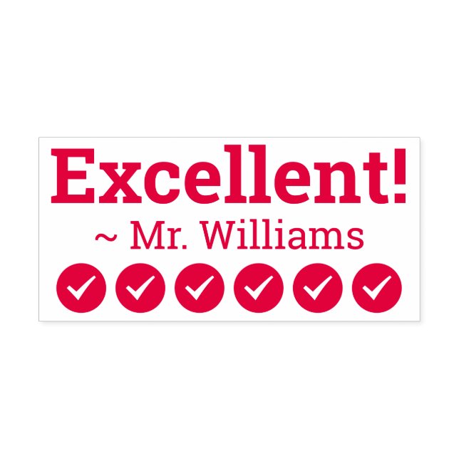 Idén "Utmärkt"! Märkning Rubber Frimärke Självfärgande Stämpel (Design)