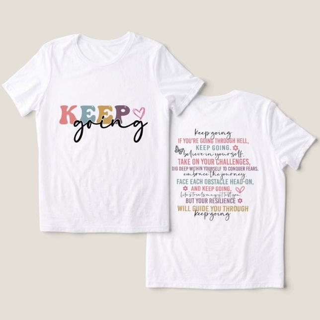 Idénationell Behålla T Shirt (Design fram och bak)