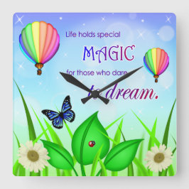 Idéns Dream Quoot Wall Clock Fyrkantig Klocka