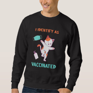 identifiera den vaccinerade katter som avger Ansik Lång Ärmad Tröja