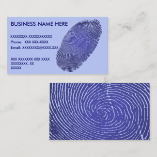 Identifiera med fingeravtryck grafiskt visitkort