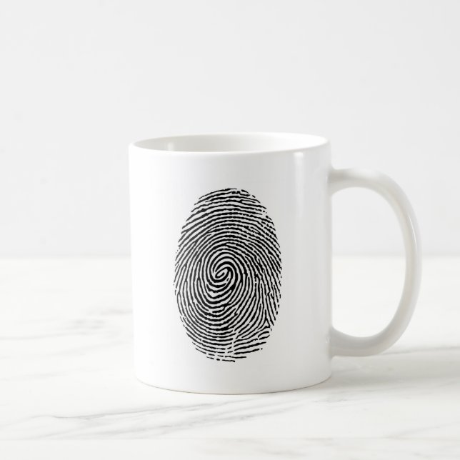 Identifiera med fingeravtryck kaffemugg (Höger)