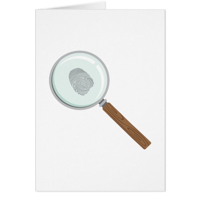 Identifiera med fingeravtryck ledtråden hälsningskort (Framsidan)