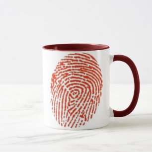 Identifiera med fingeravtryck mugg
