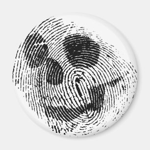 Identifiera med fingeravtryck skallen magnet