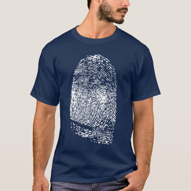 Identifiera med fingeravtryck T-tröja Tee (Framsida)