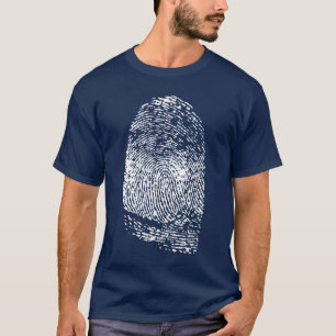 Identifiera med fingeravtryck T-tröja Tee Shirt