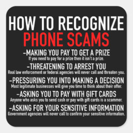 Identifiera Mobila kameror - lista över förebyggan Fyrkantigt Klistermärke