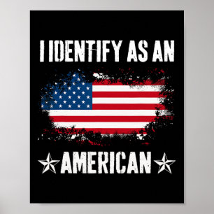 Identifiera som amerikansk flaggproud amerikansk f poster
