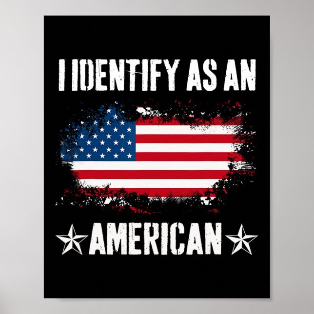Identifiera som amerikansk flaggproud amerikansk f poster (Framsidan)