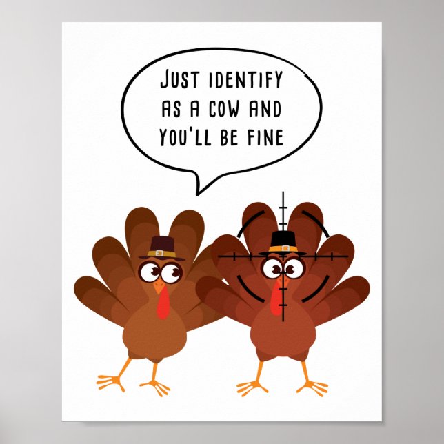 Identifiera som en kon du blir Brans Thanksgiving Poster (Framsidan)