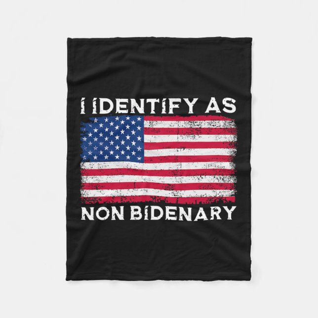 Identifiera som icke-bidenär Patriot American Flag Fleecefilt (Framsidan)