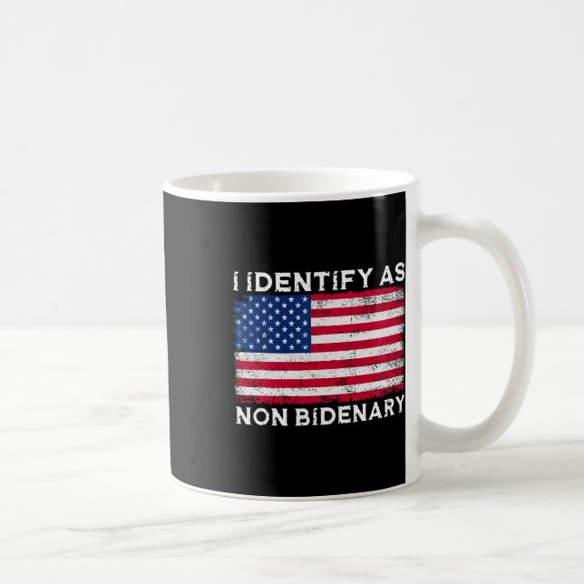 Identifiera som icke-bidenär Patriot American Flag Kaffemugg (Höger)