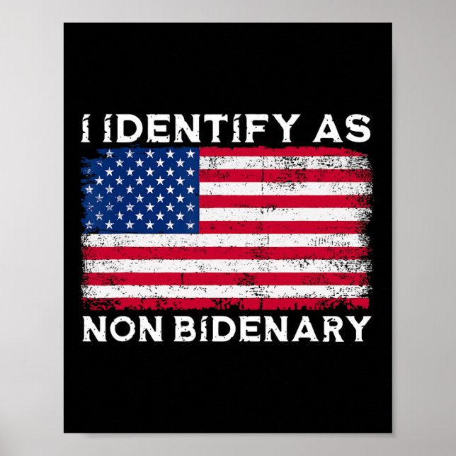 Identifiera som icke-bidenär Patriot American Flag Poster (Framsidan)