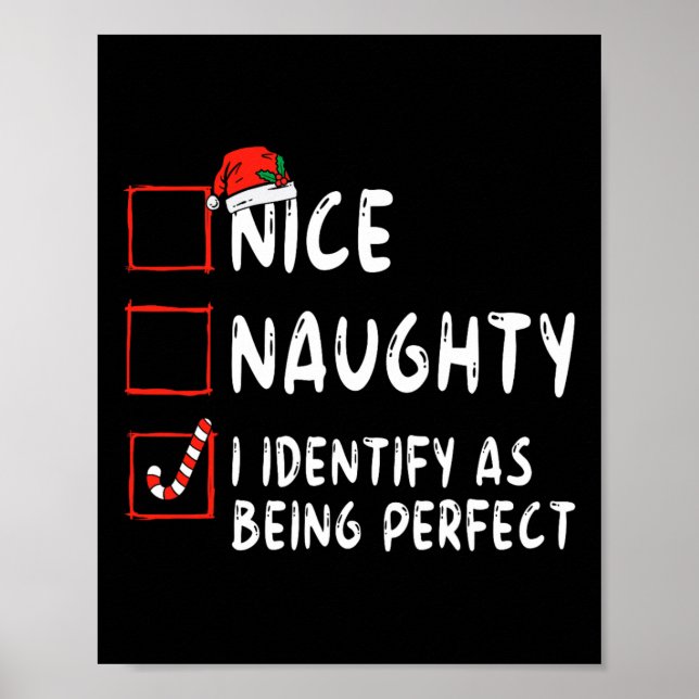 Identifiera som Perfekt Roligt Naughty Nice List C Poster (Framsidan)