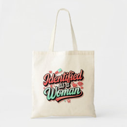 Identifierad som en Woman Tote Bag Tygkasse