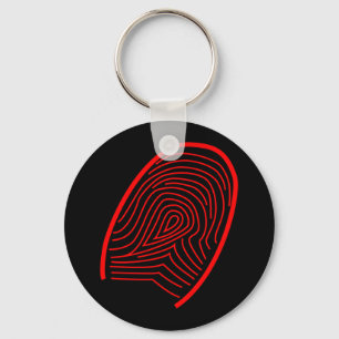 Identifierar med fingeravtryck - keychain nyckelring