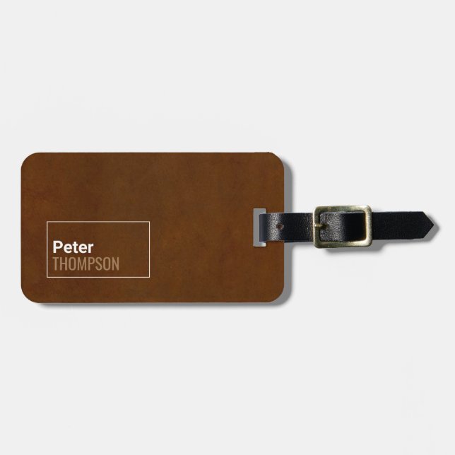 Identifierare för Brown traveler namn Bagagebricka (Horisontell Framsida)