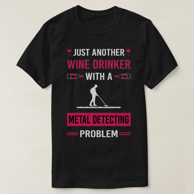 Identifierare för upptäckt av Metall i vin Drinker T Shirt (Design framsida)