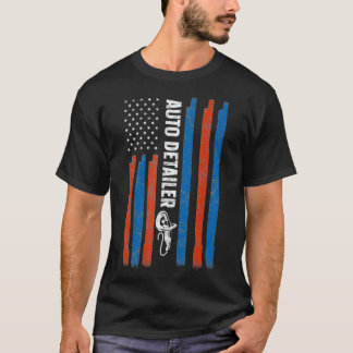 Identifierare för USA flagga-bil för automatisk id T Shirt