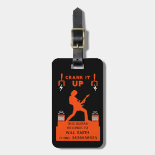 Identifiering av Guitar Fodral Egendom Bagagebricka