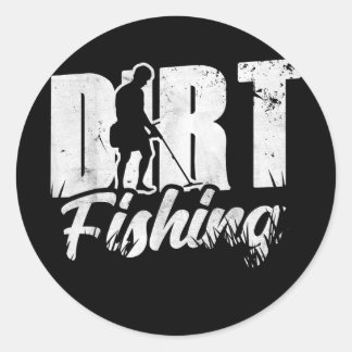 Identifiering av Metall-upptäckt av Dirt Fishing D Runt Klistermärke