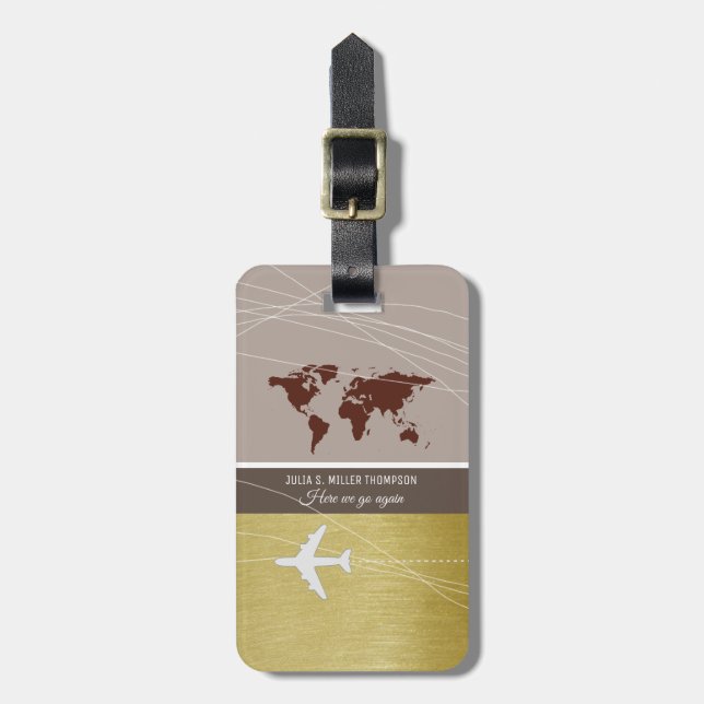 Identifiering av resande elegant-bagage bagagebricka (Vertikal Framsida)