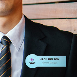 Identifiering av skräddarsydd anställd: Metallic S Namnbricka