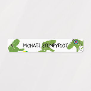 Identifieringsmärken för t-rex-roligt klistermärke