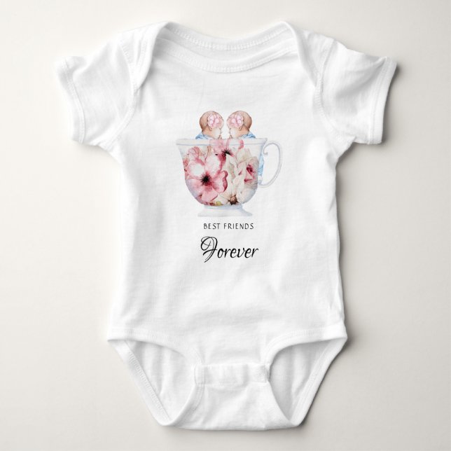 *~*Identisk TWIN Sisters Baby T-Shirt Baby Ro (Framsida)