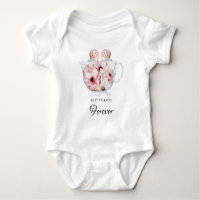 *~*Identiska TWIN-diskar Baby T-Shirt Baby Shoes