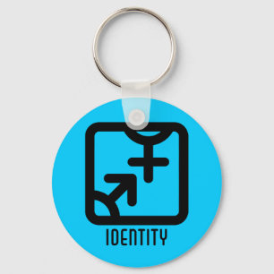 Identitet: Båda tänder Keychain Nyckelring