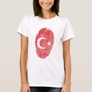 Identitet för Land-Pridet i Turkiet Flagga Fingerp T Shirt