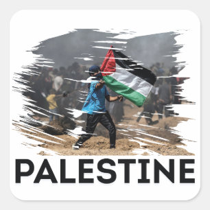 Identitet, kamp och frihet fyrkantigt klistermärke