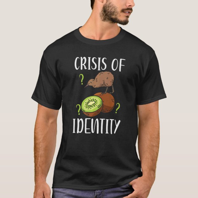 Identitetskris Nya Zeelands Kiwi Bird T Shirt (Framsida)