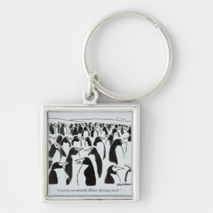 Identitetsstöld Fyrkantig Silverfärgad Nyckelring