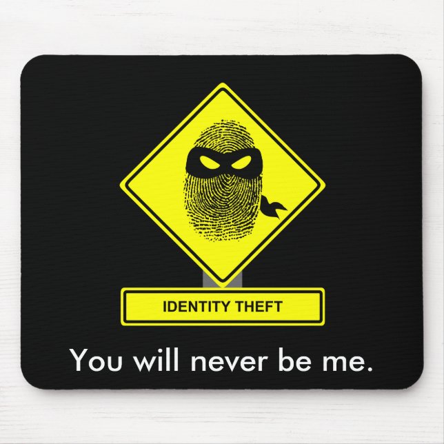 Identitetsstöld Mousepad Musmatta (Framsidan)