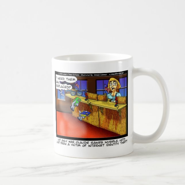 Identitetsstöld Roliga Gåvor T-shirts & Samlarobje Kaffemugg (Höger)
