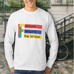 Idéoffertförmögenhet gynnar den modiga vita t shirt