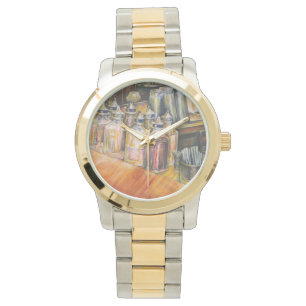 Ideografi av gyllene ljus armbandsur