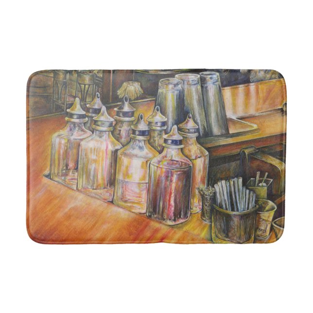 Ideografi av gyllene ljus badrumsmatta (Framsidan)