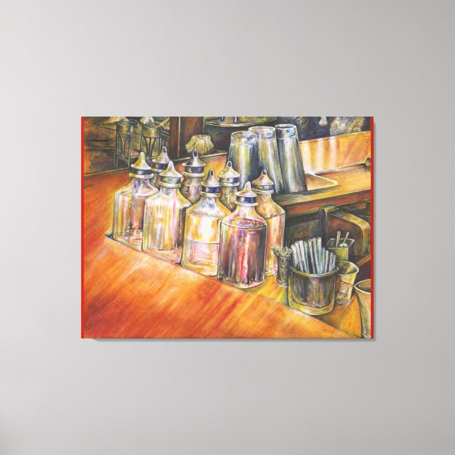 Ideografi av gyllene ljus canvastryck (Framsida)