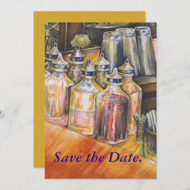 Ideografi av gyllene ljus inbjudningar (Fram/baksida)