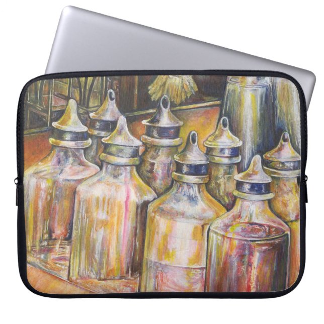 Ideografi av gyllene ljus laptop fodral (Framsidan)