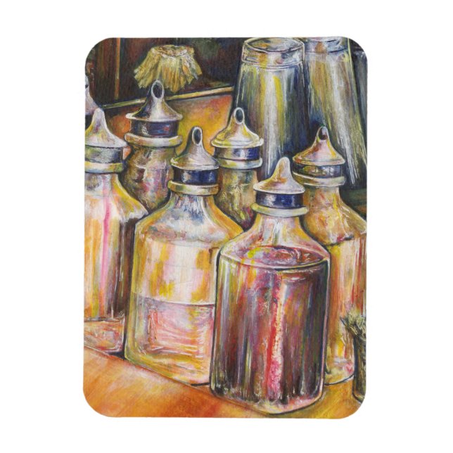 Ideografi av gyllene ljus magnet (Vertikal)