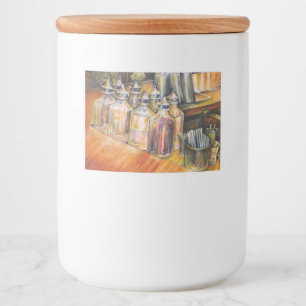 Ideografi av gyllene ljus mat etiketter