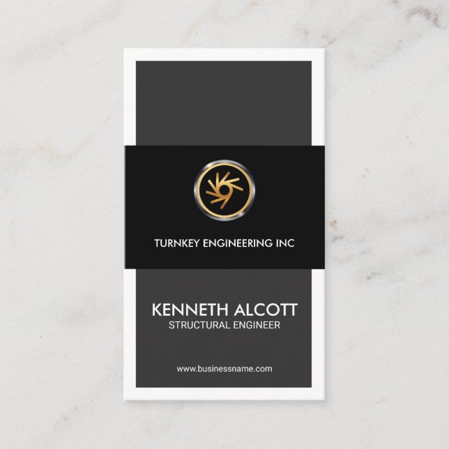 Idérik aktiverande stilfull strukturell ingenjör visitkort (Framsida)