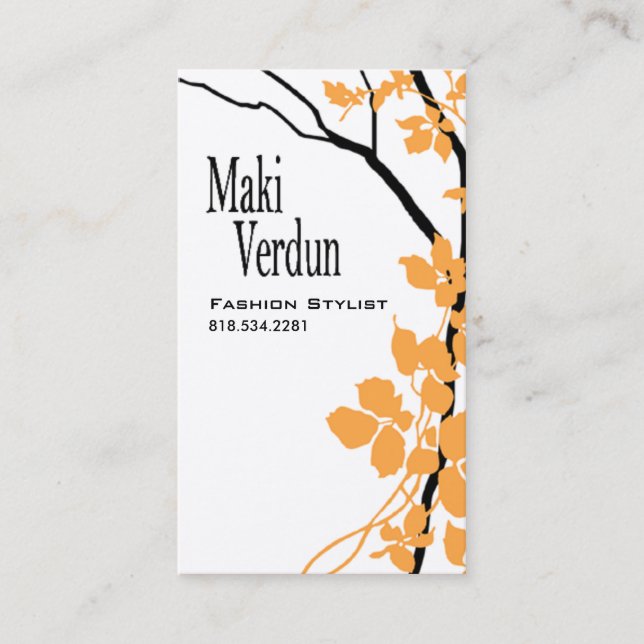 Idérika grenar (modestylisten) visitkort (Framsida)