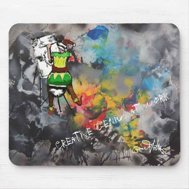 Idérikt snille på arbete musmatta (Framsidan)